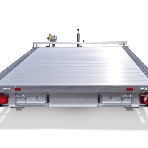 Humbaur Serie 4000 4000×2030 mm Ladefläche Universalanhänger Fahrzeugtransporter mit Auffahrschienen und Aluboden