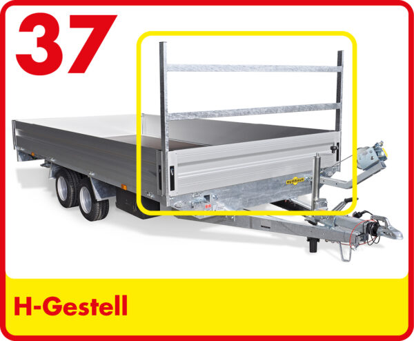 2650x1650x300 mm Ladefläche Alu-Hochlader/Überlader 1-Achs – Bild 19