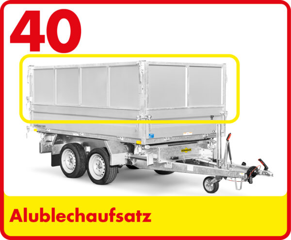 4100x1850x350 mm Ladefläche Alu-Hochlader/Überlader Tandem Normal HT254118 – Bild 13
