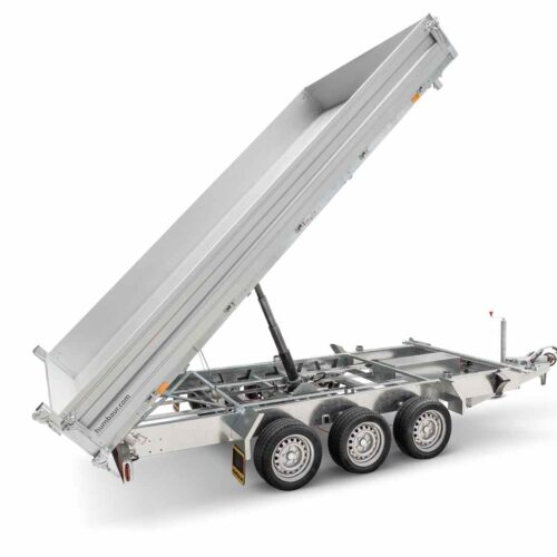 HTK3500.41 Tridem Humbaur Serie 3000 4100x2100x350 mm Ladefläche 3-Seitenkipper Tridem 3-Achs Alu mit Stahlboden