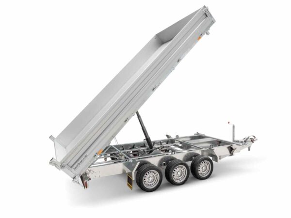 HTK3500.41 Tridem Humbaur Serie 3000 4100x2100x350 mm Ladefläche 3-Seitenkipper Tridem 3-Achs Alu mit Stahlboden