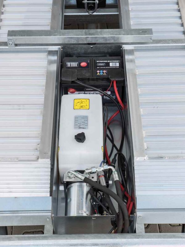 HTK2700.31 mit E-Pumpe Humbaur Serie 3000 3140x1750x350 mm Ladefläche 3-Seitenkipper Tandem Alu mit Stahlboden mit elektrischer Pumpe – Bild 12
