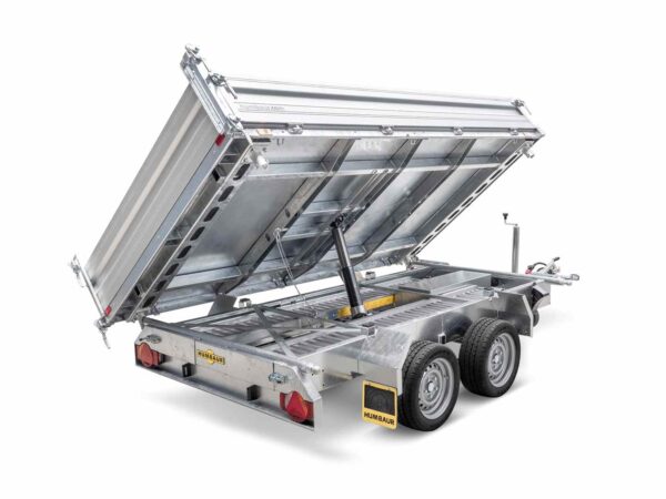 HTK2700.31 mit E-Pumpe Humbaur Serie 3000 3140x1750x350 mm Ladefläche 3-Seitenkipper Tandem Alu mit Stahlboden mit elektrischer Pumpe