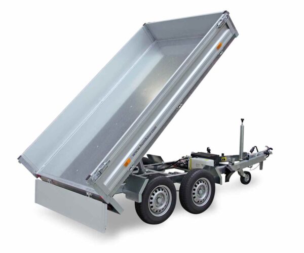 Humbaur Serie 3000 3140x1750x300 mm Ladefläche Rückwärtskipper Tandem Alu mit Stahlboden