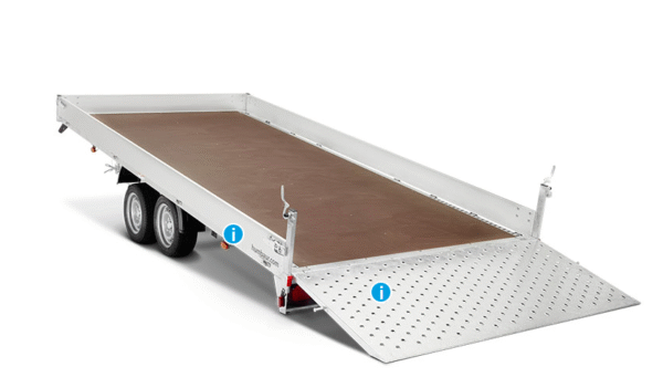 Humbaur Serie 8000 4200x2180x200 mm Ladefläche Universaltransporter Allcomfort Tandem