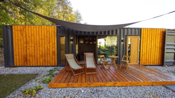 Containerhaus, das das ganze Jahr über bewohnbar ist - 25 m² Komfort und Modernität