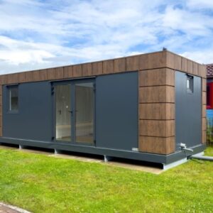 Bürocontainer 8x3 Meter Helsinki mit Küche und Bad