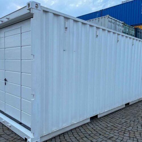 20 Fuß Seecontainer mit Hörmann Tür, Eingangstür und Fenster
