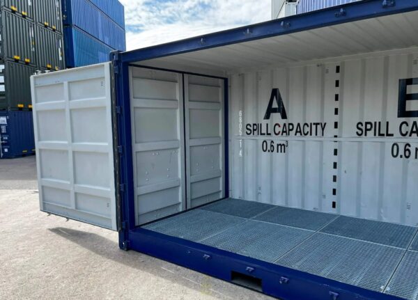20 Fuß Open Side Seecontainer mit Auffangwanne – Bild 5