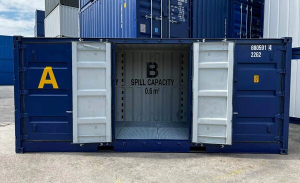 20 Fuß Open Side Seecontainer mit Auffangwanne – Bild 4