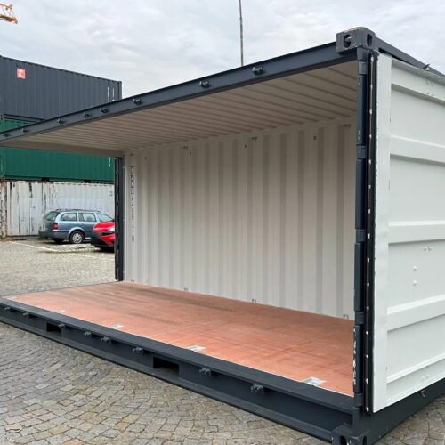 Gebrauchter 20-Fuß-Seecontainer mit Seitenöffnung