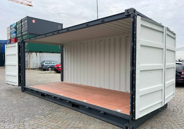 Gebrauchter 20-Fuß-Seecontainer mit Seitenöffnung