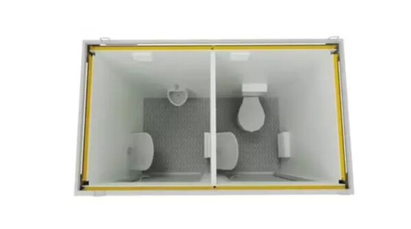 Doppel-Sanitärcontainer 2,4 x 1,5 m – WC + Urinal getrennt – Bild 12