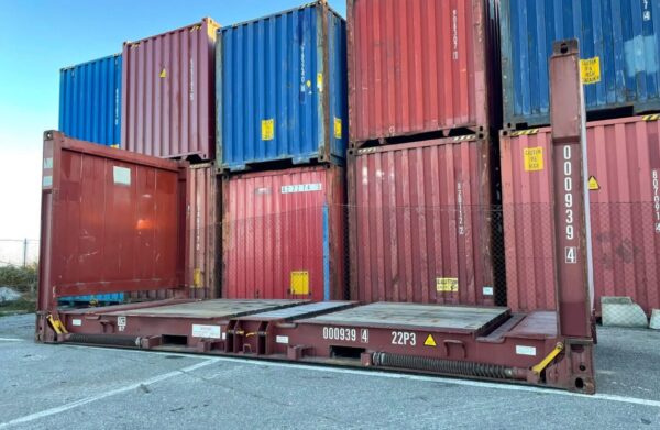 Gebrauchter 20 Fuß Seecontainer Flat Rack – Bild 5