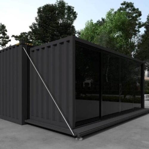 Erweiterbarer Container 20 Ft HC – Mit Bad, Küche und Glasfassade