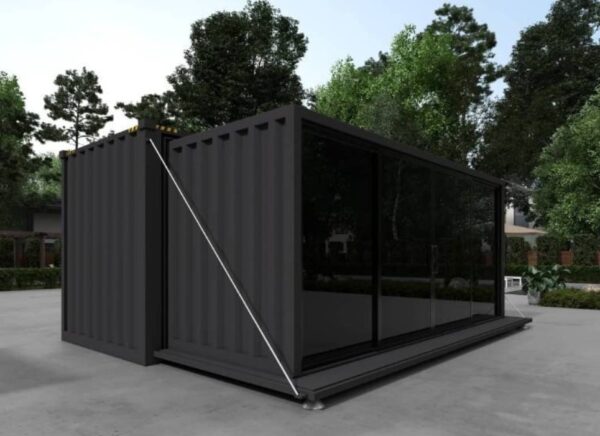 Erweiterbarer Container 20 Ft HC - Mit Bad, Küche und Glasfassade