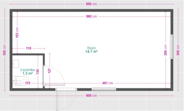 18m² Bürocontainer mit Toilette - Komfort und optimale Isolierung – Bild 9
