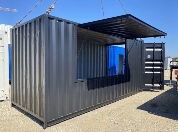 20 Fuß High Cube Restaurationscontainer mit nach oben offener Luke – Bild 10