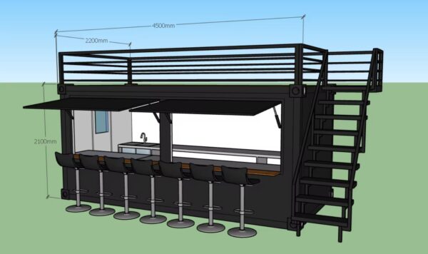 Mobiler Café-Bar-Container 2023 - Vorgefertigter Fastfood-Kiosk – Bild 10