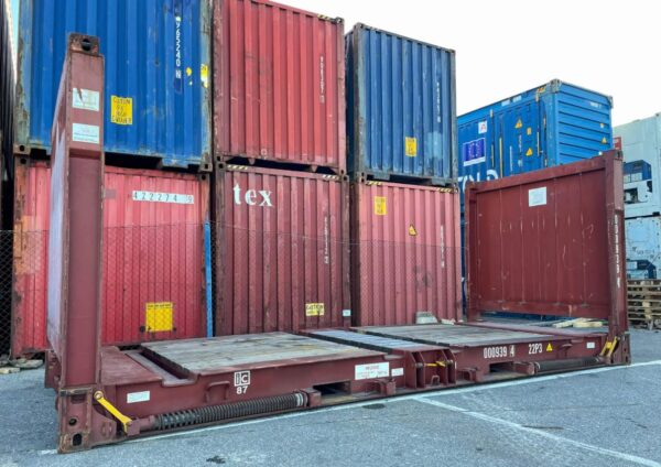 Gebrauchter 20 Fuß Seecontainer Flat Rack