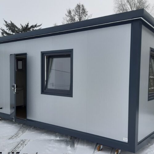 18m² Bürocontainer mit Toilette – Komfort und optimale Isolierung