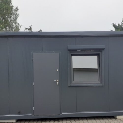 Bürocontainer 15m² mit WC und Kochnische – isoliert und ausgestattet