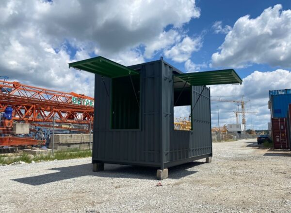 250×450 Catering Container - Doppelte Klappe mit Öffnung nach oben und Decke – Bild 14