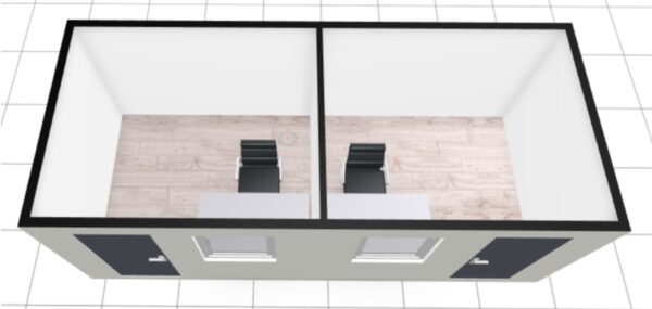 Bürocontainer 15m² - Isolierte und ausgestattete Struktur – Bild 3