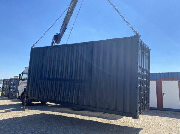 20 Fuß High Cube Restaurationscontainer mit nach oben offener Luke – Bild 4