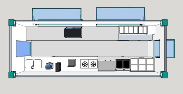 Mobiler Café-Bar-Container 2023 - Vorgefertigter Fastfood-Kiosk – Bild 9
